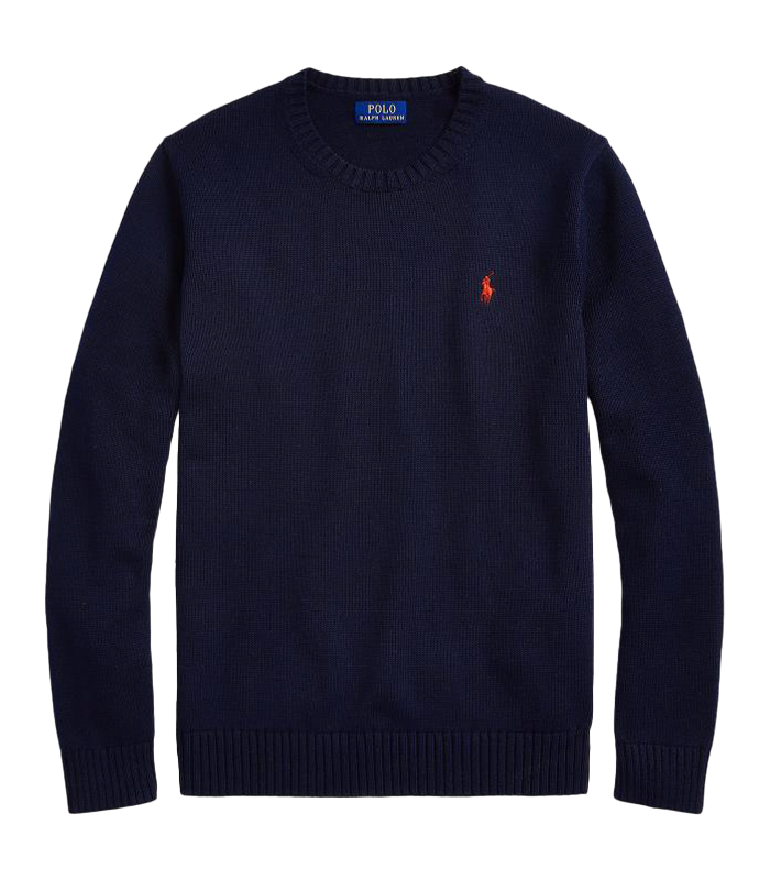 Ralph Lauren Cotton Crew Neck Sweater 01z-2 Blue