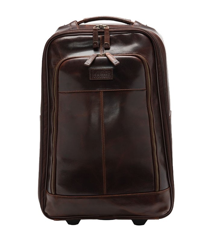 Loake 'Paris' Wheeled Suitcase Brown