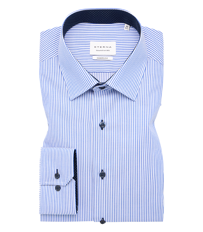 Eterna Shirt 8992X14P/16 Blue/White