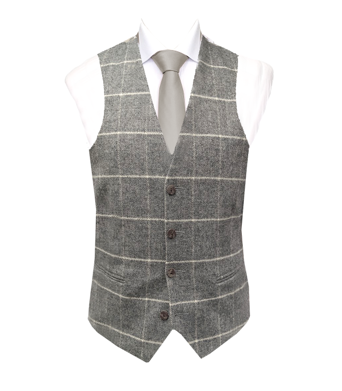 Heirloom Waistcoat Grey/Cream Check