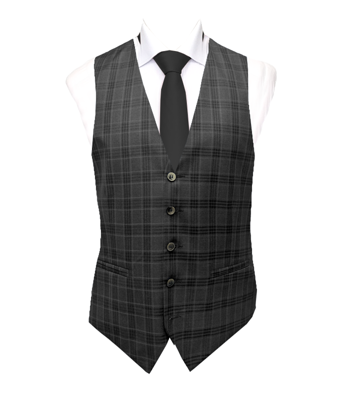 Heirloom Waistcoat Black Check