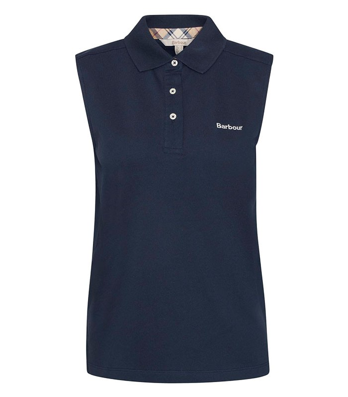 Barbour Ladies Bowford Sleeveless Polo Navy