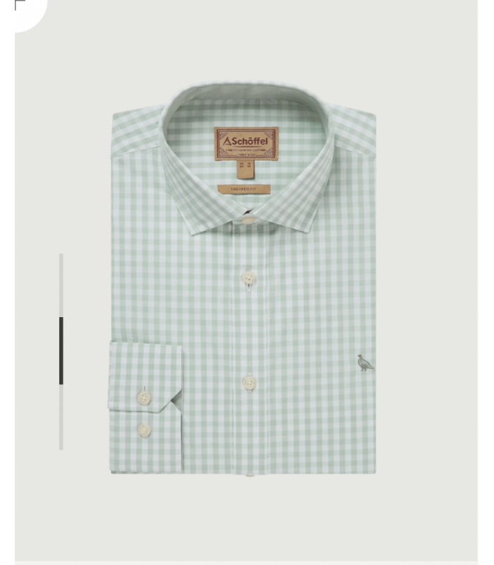 Schoffel Thorpeness Tailored Shirt Aqua Sage