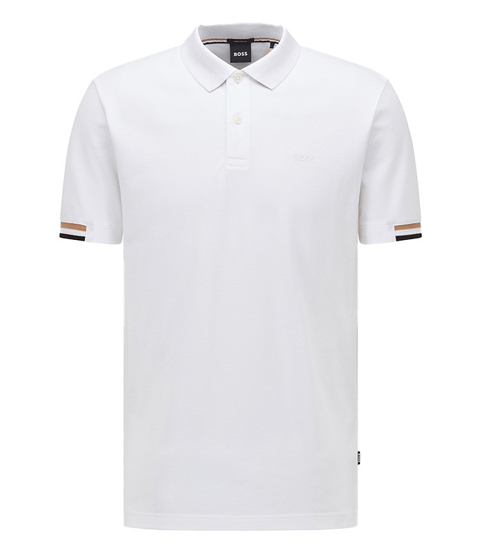 BOSS Black 'Parlay147' Polo Shirt NOS White