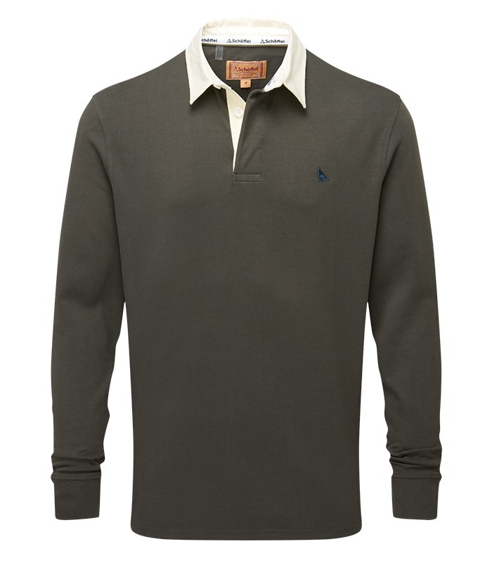 Schoffel Porthallow Rugby Shirt Peat Green