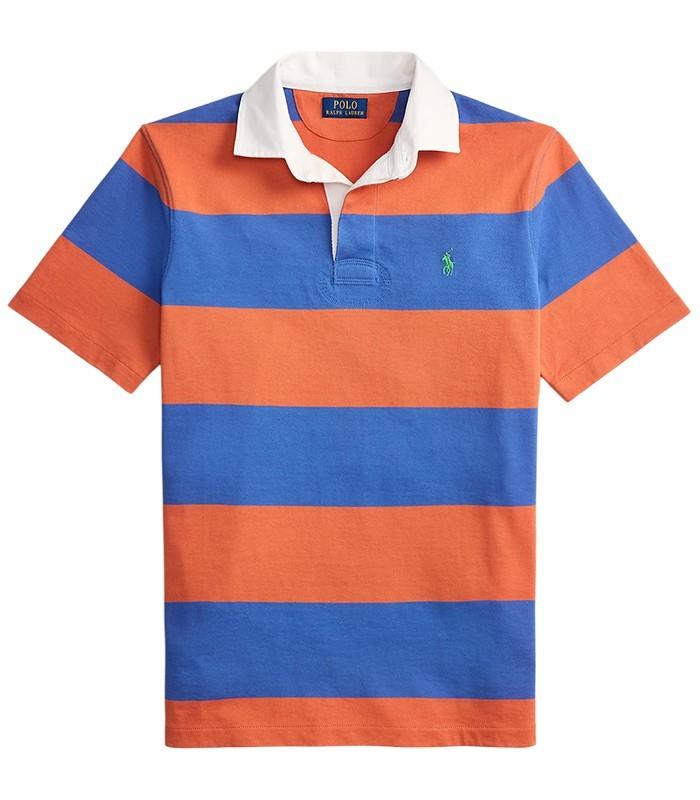 Ralph Lauren Classic Fit S/S Rugby Shirt E2 Orange/Blue