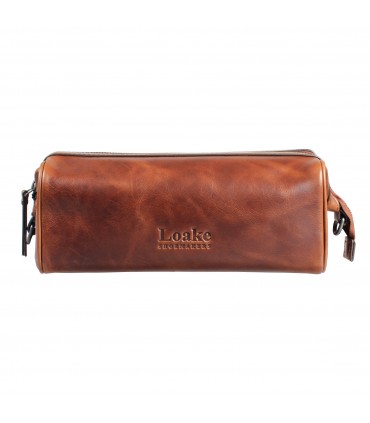 Loake Thames Wash Bag Brown